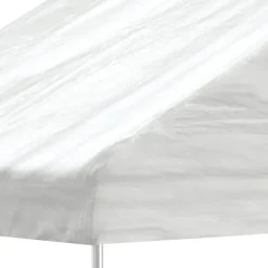 Paviljong med tak vit 15,61x4,08x3,22 m polyeten