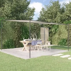 Paviljong vit 4x4 m 180 g/m² tyg och stål