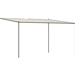 Paviljong vit 4x4 m 180 g/m² tyg och stål