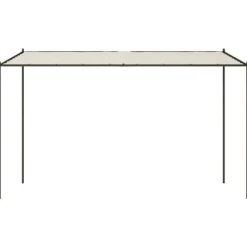 Paviljong vit 4x4 m 180 g/m² tyg och stål