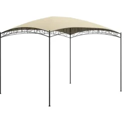 Paviljong 3x4x2,65 m - Stålkonstruktion med PA-beläggning | Färg: Gräddvit | Storlek: 3x4x2,65 m