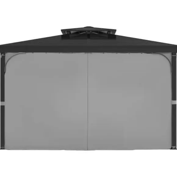 Paviljonggardiner, 283x340x203,5 cm, Grå, Polyester