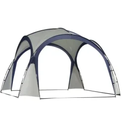 Paviljongtak - 3,5 x 3,5 m - Polyester/bomull - Med krokar och bärväska - Blå