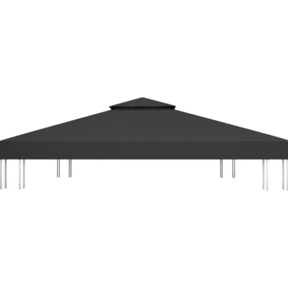 Paviljongtak med ventilering 310 g/m² 4x3 m svart - Paviljong - Paviljonger - Home & Living