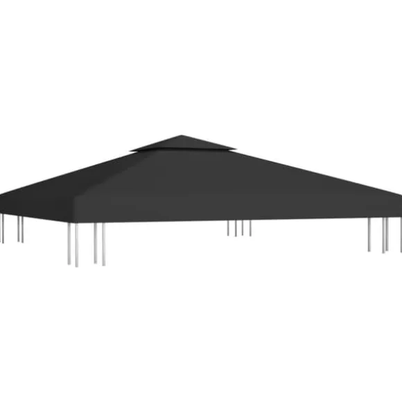 Paviljongtak med ventilering 310 g/m² 3x3 m svart - Paviljong - Paviljonger - Home & Living