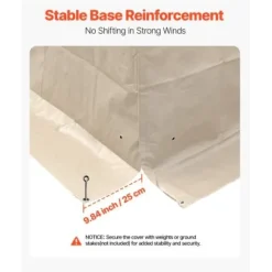 Paviljongtak, 3,66x4,87 m, Beige, PE, Förvaring för alla väder