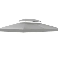 Paviljongtak 3x4 m, ersättningstak i polyester, ljusgrå, vädertåligt