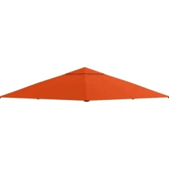 Paviljongtak 2,98x2,95 m, solskydd i polyester, orange