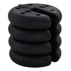 Paviljongvikt, fyllbar upp till 5 kg, HDPE, svart, Ø25x6 cm