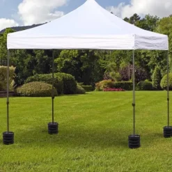 Paviljongvikt, fyllbar upp till 5 kg, HDPE, svart, Ø25x6 cm