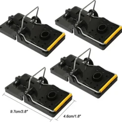 4Pcs Professional Mouse Traps Mousetrap Strong Easy Catcher Control Reusable