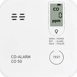 PENTATECH CO50 Kolmonoxid-detektor inkl. 10 års batteri, med intern sensor batteri Detektering Kolmonoxid