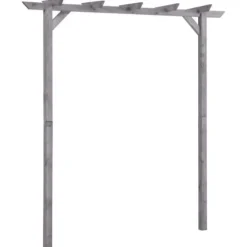 Pergola - VIDAXL - Imprägnad furu - Grå - 200x40x205 cm - Motståndskraftig mot röta