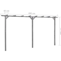 Pergola - vidaXL - 400x40x205 cm - Imregnerad furu - Vädertålig - Modern design
