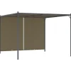 Pergola med infällbart tak 3x3 m taupe 180 g/m²