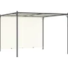 Pergola med justerbart tak gräddvit 3x3 m stål