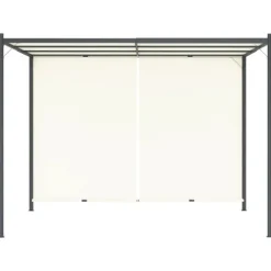 Pergola med justerbart tak gräddvit 3x3 m stål