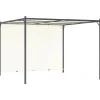 Pergola med justerbart tak gräddvit 3x3 m stål