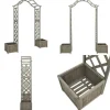 Pergola med odlingslåda grå massivt granträ - Pergola - Trädgårdsbåge - Home & Living