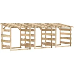 Pergola med tak 3 delar 100x90x100 cm impregnerad furu