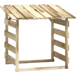 Pergola med tak 3 delar 100x90x100 cm impregnerad furu