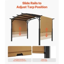 Pergola, 304,8x304,8x254 cm, Beige, Metall