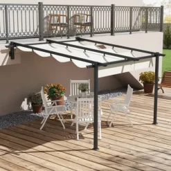 Pergola, 297x297x200 cm, Krämfärgad