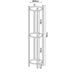 Piedestal Tuusula 94x25 cm metall [en.casa]