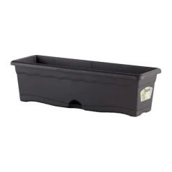 Planter with Dish Plastiken Anthracite polypropylene 40 x 20 cm