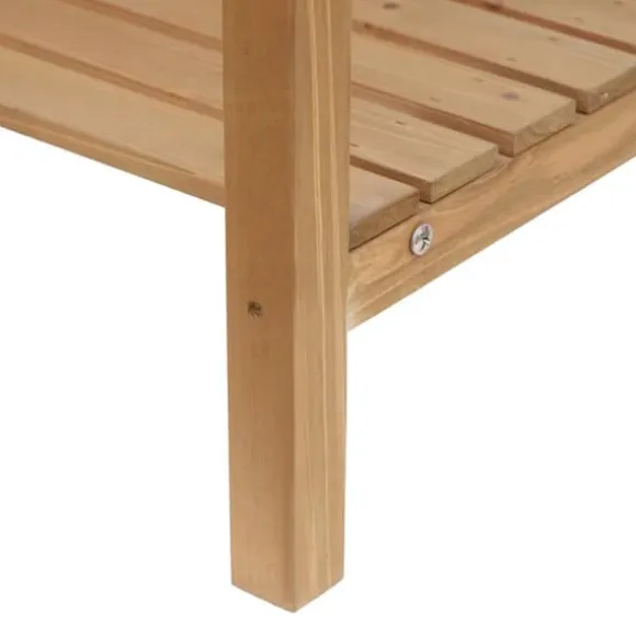 Planteringsbord med balja, trä, 112 cm högt – stabilt & väderbeständigt