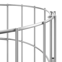 Planteringsgabion 3 st upphöjd rund galvaniserat stål Ø30x50 cm - Gabion - Gabioner - Home & Living