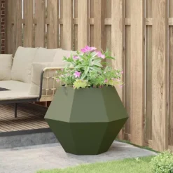 Planteringskärl Olivgrön 75 x 75 x 60 cm Stål