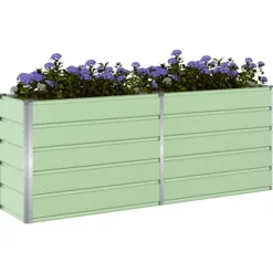 Planteringskärl Pastellgrön 480 x 50 x 45 cm Galvaniserat Stål