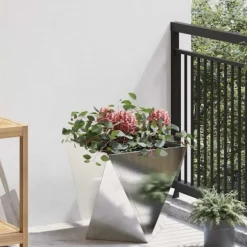 Planteringskärl Silver 40 x 40 x 40 cm Rostfritt stål