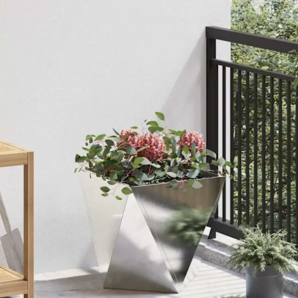 Planteringskärl Silver 40 x 40 x 40 cm Rostfritt stål