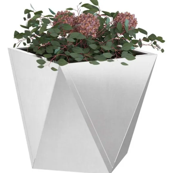 Planteringskärl Silver 40 x 40 x 40 cm Rostfritt stål