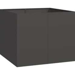 Planteringskärl svart 100x100x80 cm stål
