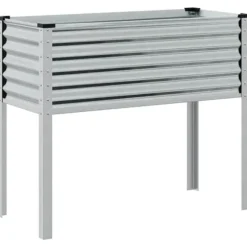 Planteringslåda i galvaniserat stål för trädgård och balkong | Storlek: 100x41x90 cm