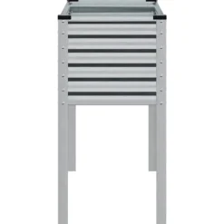 Planteringslåda i galvaniserat stål för trädgård och balkong | Storlek: 100x41x90 cm