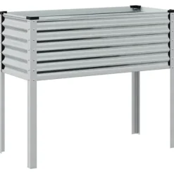 Planteringslåda i galvaniserat stål för trädgård och balkong | Storlek: 100x41x90 cm