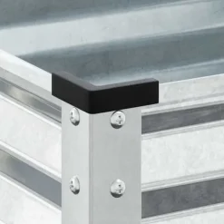 Planteringslåda i galvaniserat stål för trädgård och balkong | Storlek: 100x41x90 cm