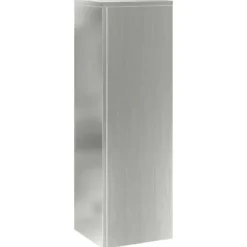 Planteringslåda i galvaniserat stål - 2 st utomhus blomsterställ | Storlek: 24x24x75 cm | Färg: Grå