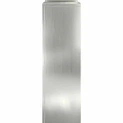 Planteringslåda i galvaniserat stål - 2 st utomhus blomsterställ | Storlek: 24x24x75 cm | Färg: Grå