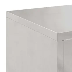 Planteringslåda i rostfritt stål för utomhusbruk - 2 st | Storlek: 24x24x55 cm | Färg: Silver