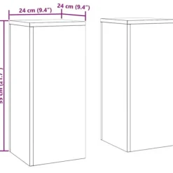 Planteringslåda i rostfritt stål för utomhusbruk - 2 st | Storlek: 24x24x55 cm | Färg: Silver