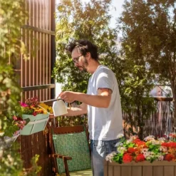 Planteringslåda, upphöjd, granträ, 80x74x38 cm