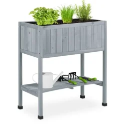Planteringslåda, upphöjd i trä, 80,5x74x38 cm