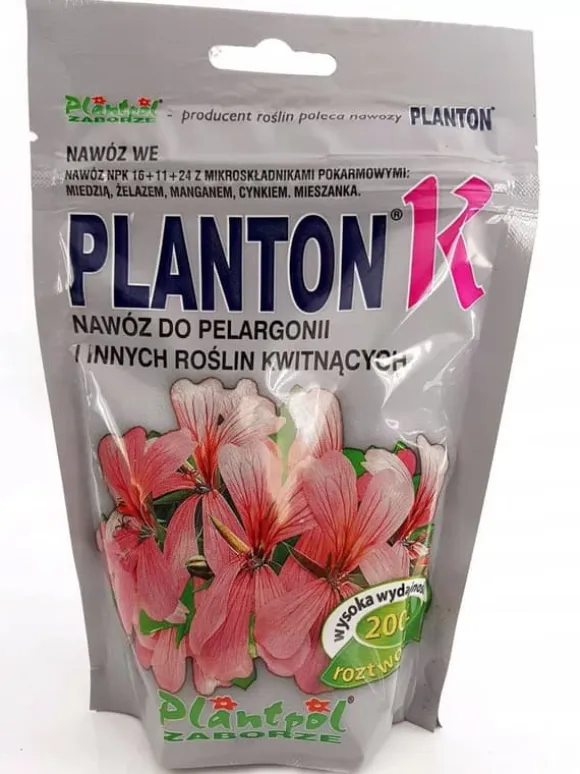 PLANTON K flerkomponentsgödsel för pelargoner och blommande växter 200 g