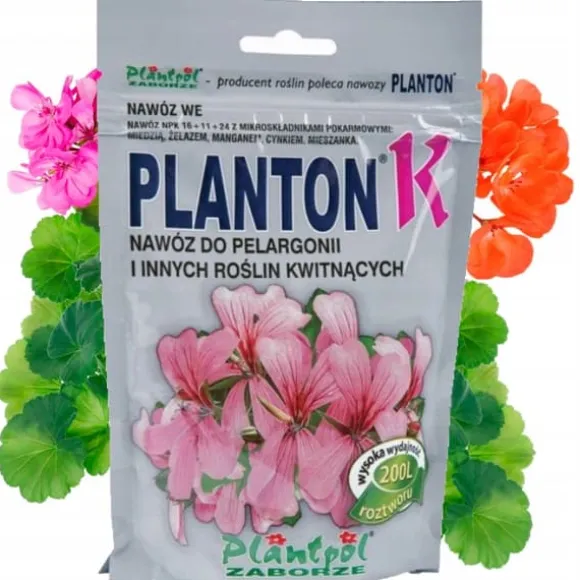 PLANTON K flerkomponentsgödsel för pelargoner och blommande växter 200 g