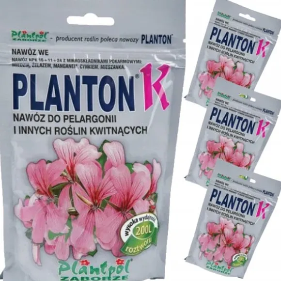 PLANTON K flerkomponentsgödsel för pelargoner och blommande växter 200 g